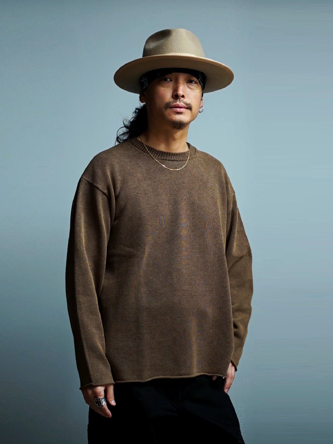 RADIALL | Ludwig - CREW NECK SWEATER L/S - Faded Brown
