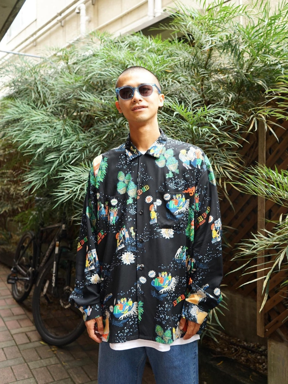 RADIALL | HOT DUB - OPEN COLLARED SHIRT L/S - Black