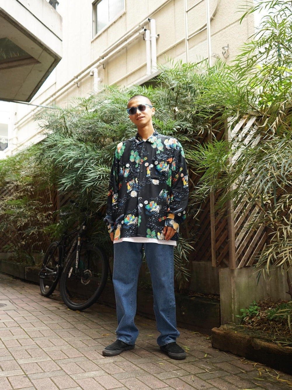 RADIALL | HOT DUB - OPEN COLLARED SHIRT L/S - Black