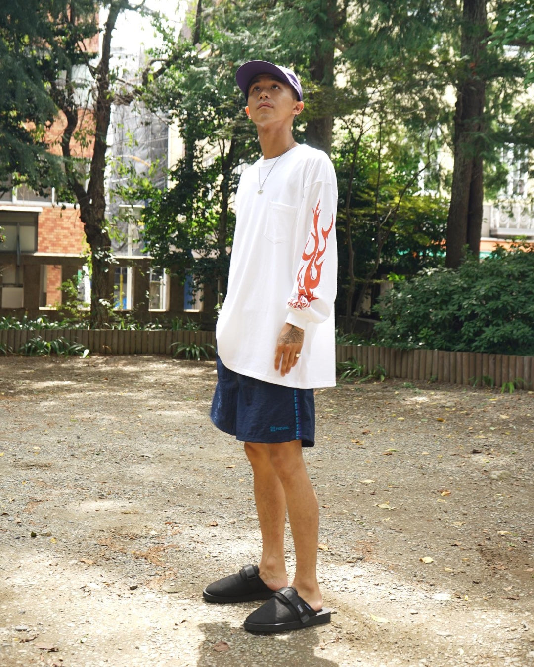 RADIALL | LO-N-SLO - CREW NECK T-SHIRT L/S - White