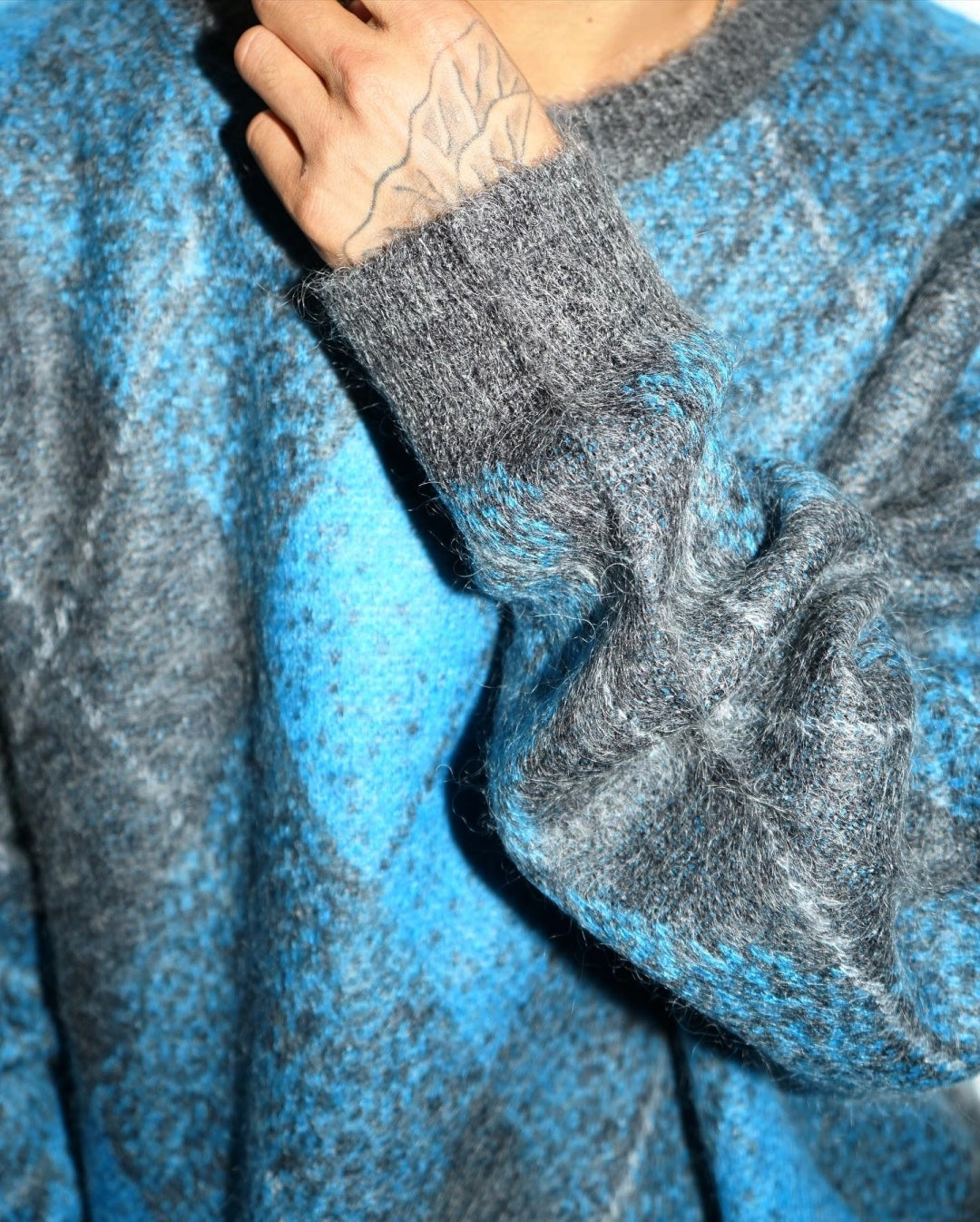 RADIALL | INNA DE YARD - CREW NECK SWEATER L/S - Blue