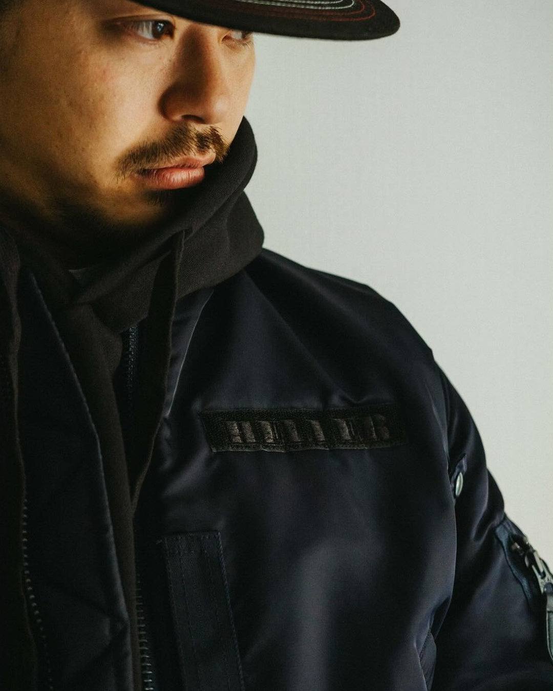 GOOD HELLER | GH WAPPEN MA-1 FLIGHT JACKET - Dark Navy