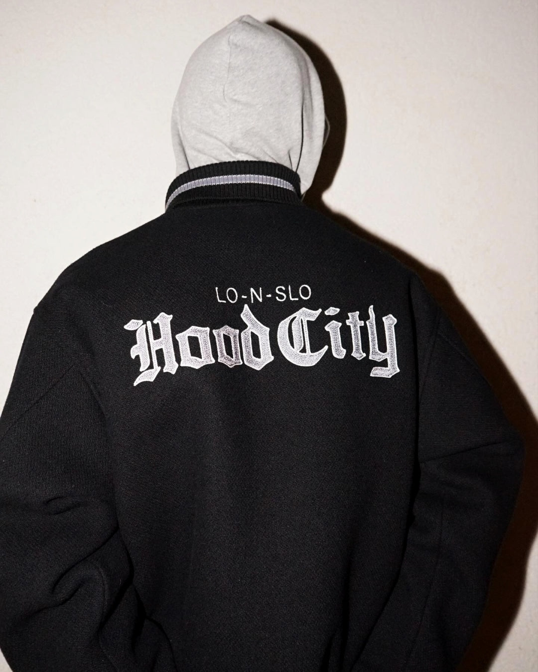 RADIALL | HOOD CITY - VARSITY JACKET - Black