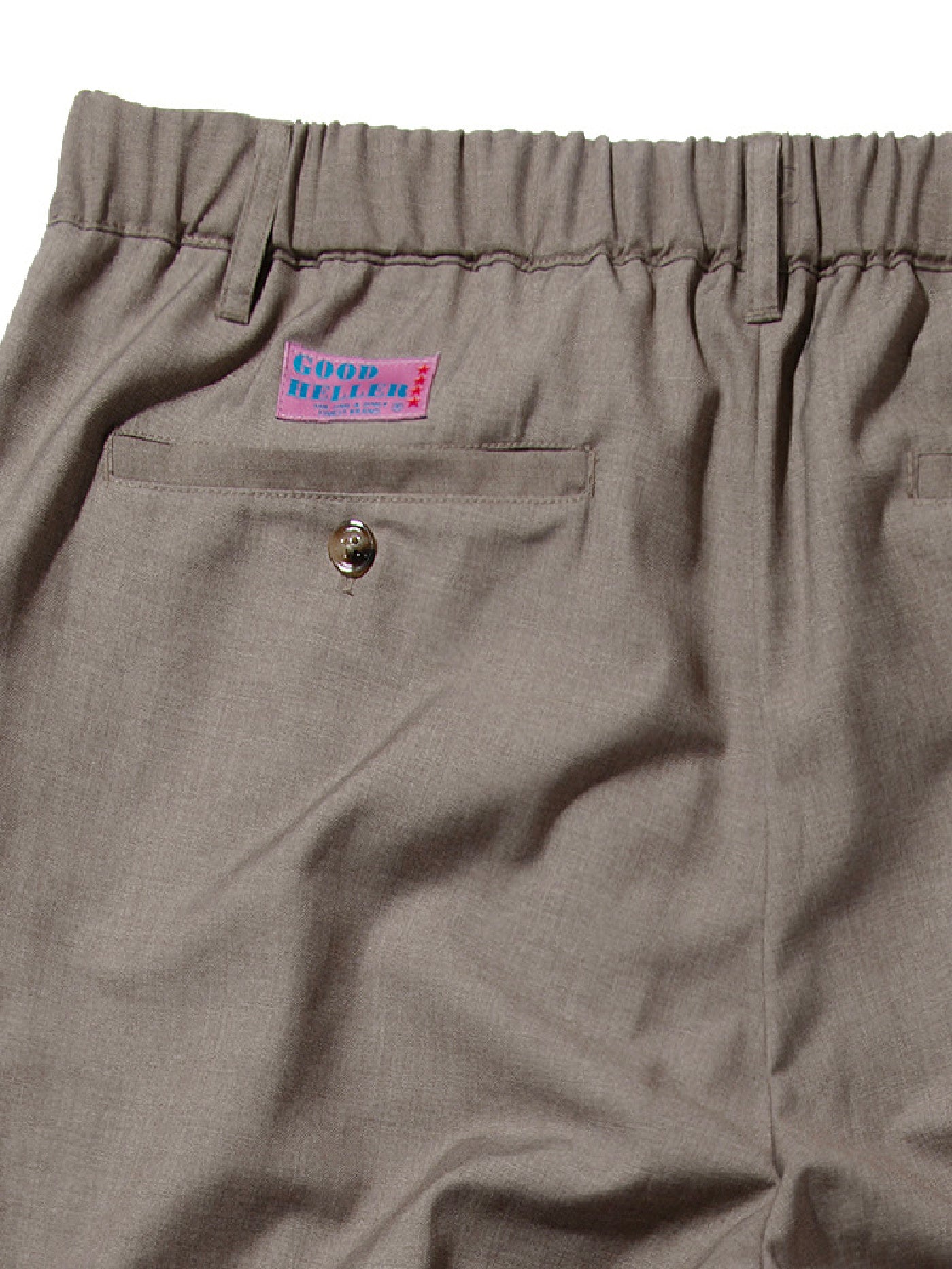 GOOD HELLER | POLYESTER RAYON ONE TUCK EASY SLACKS - Beige