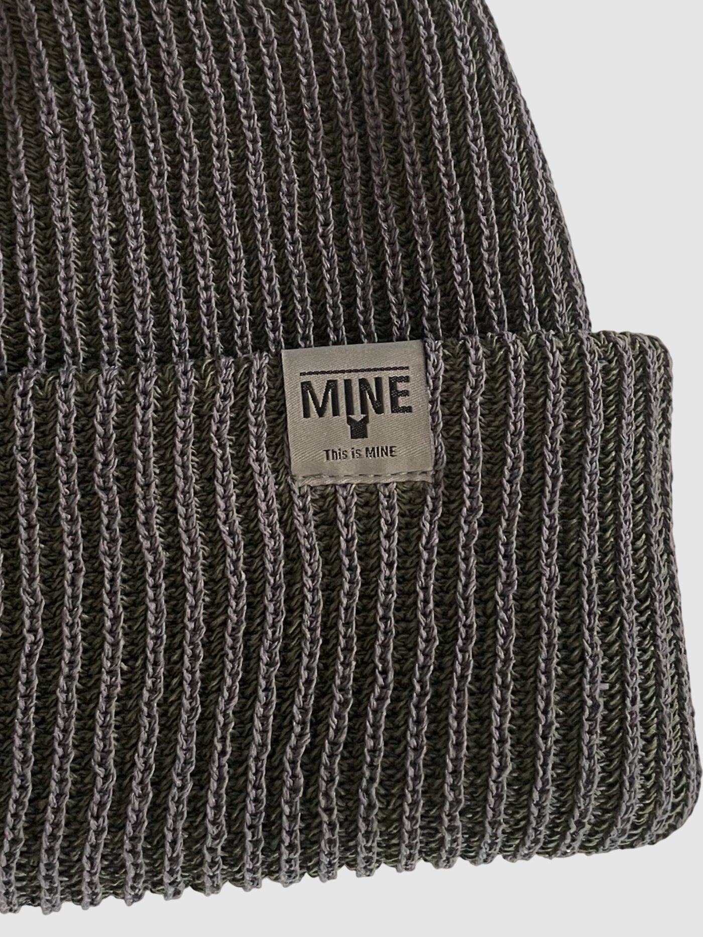 MINE USA | 2way Paper Beanie - Olive/Gray
