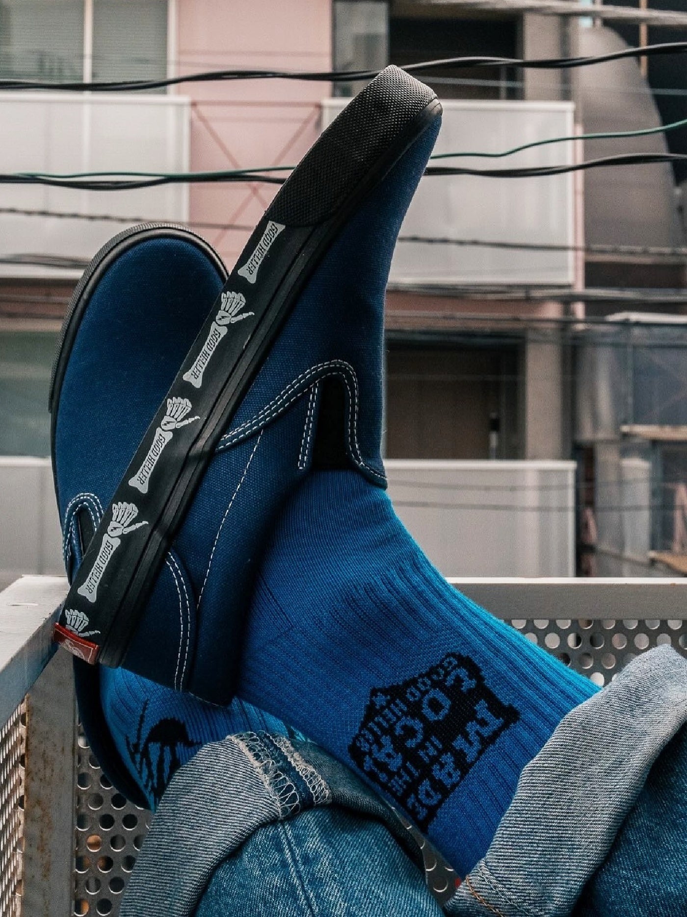 GOOD HELLER | GH LOGO LINE MIDDLE SOCKS