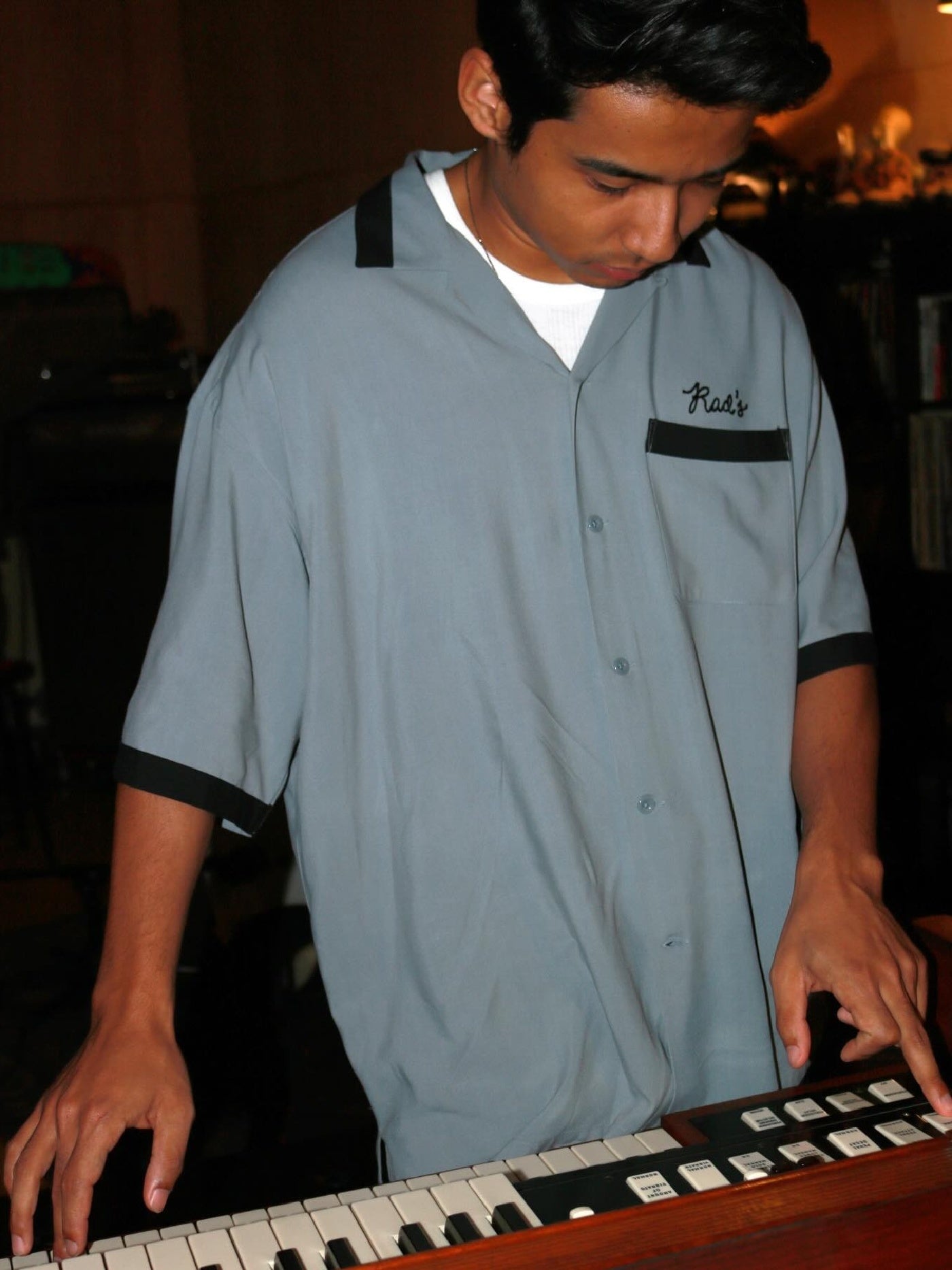 RADIALL | True Deal Pot - OPEN COLLARED SHIRT S/S - Steel Gray