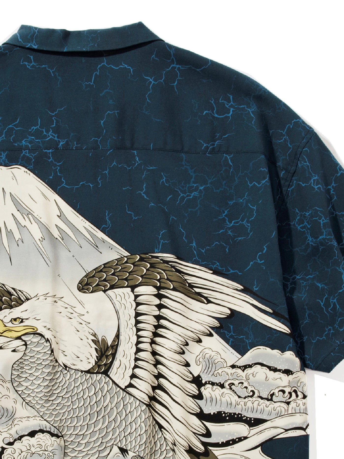 GOOD HELLER | "一富士二鷹三茄子" ORIENTAL PANEL PATTERN RAYON S/S SHIRT