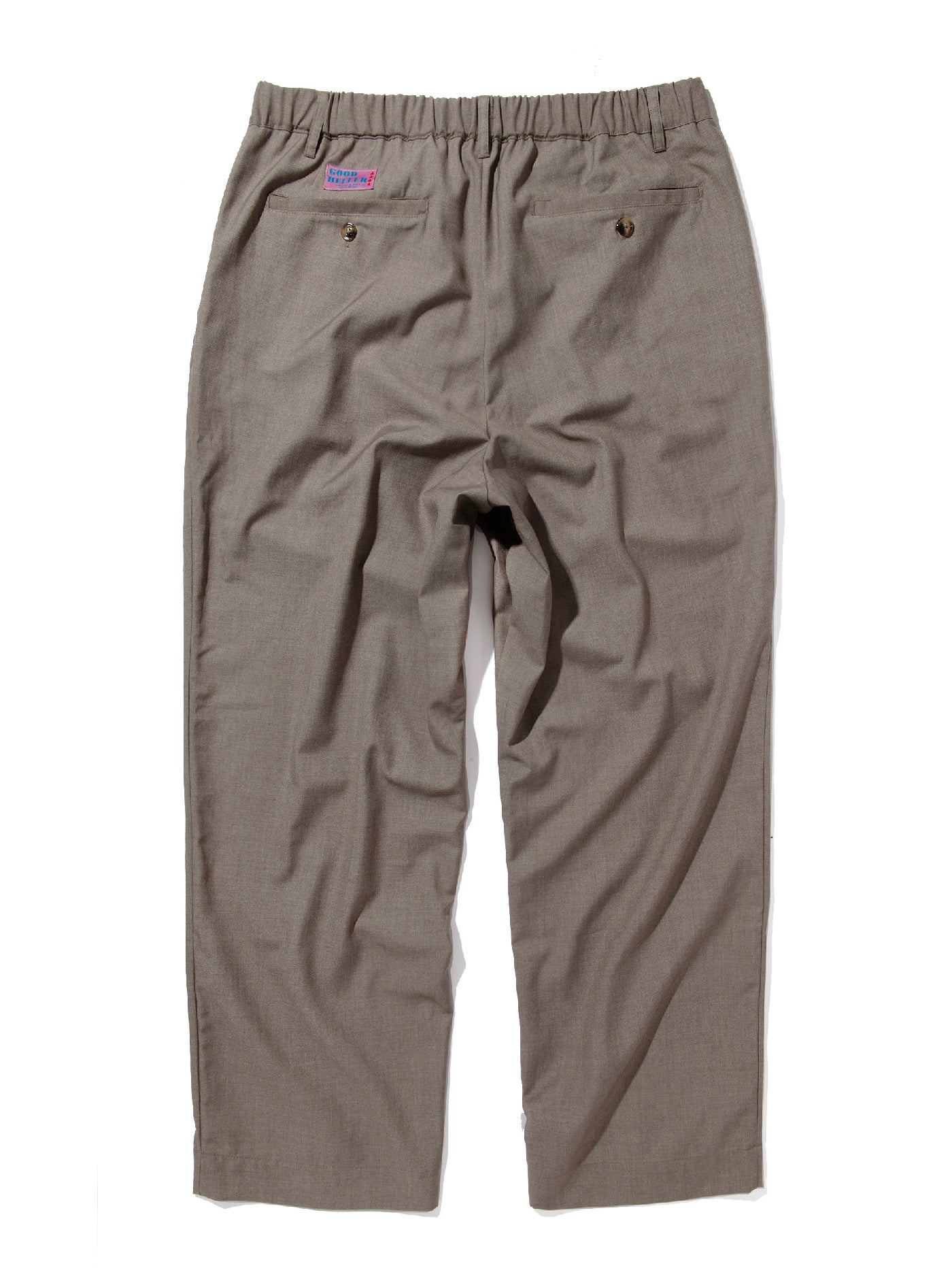 GOOD HELLER | POLYESTER RAYON ONE TUCK EASY SLACKS - Beige