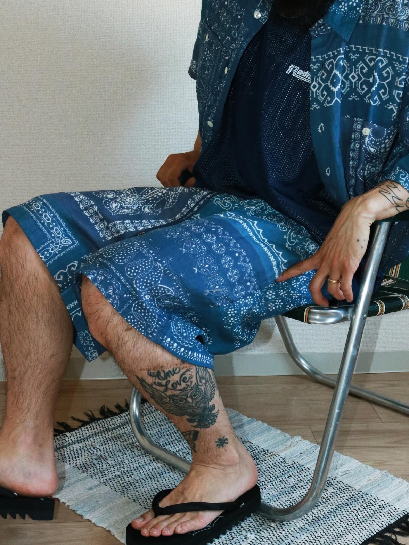 RADIALL | Muscle Shoals - STRAIGHT FIT EASY SHORTS - Smoke Navy