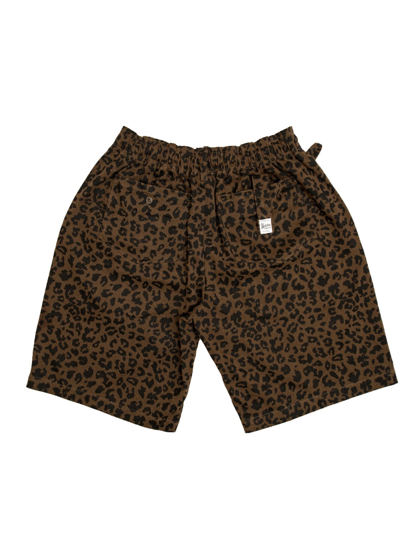 FLUTTER | The Holiday -Comfy fit- Cotton Twill Leopard Easy Short Pants - Brown