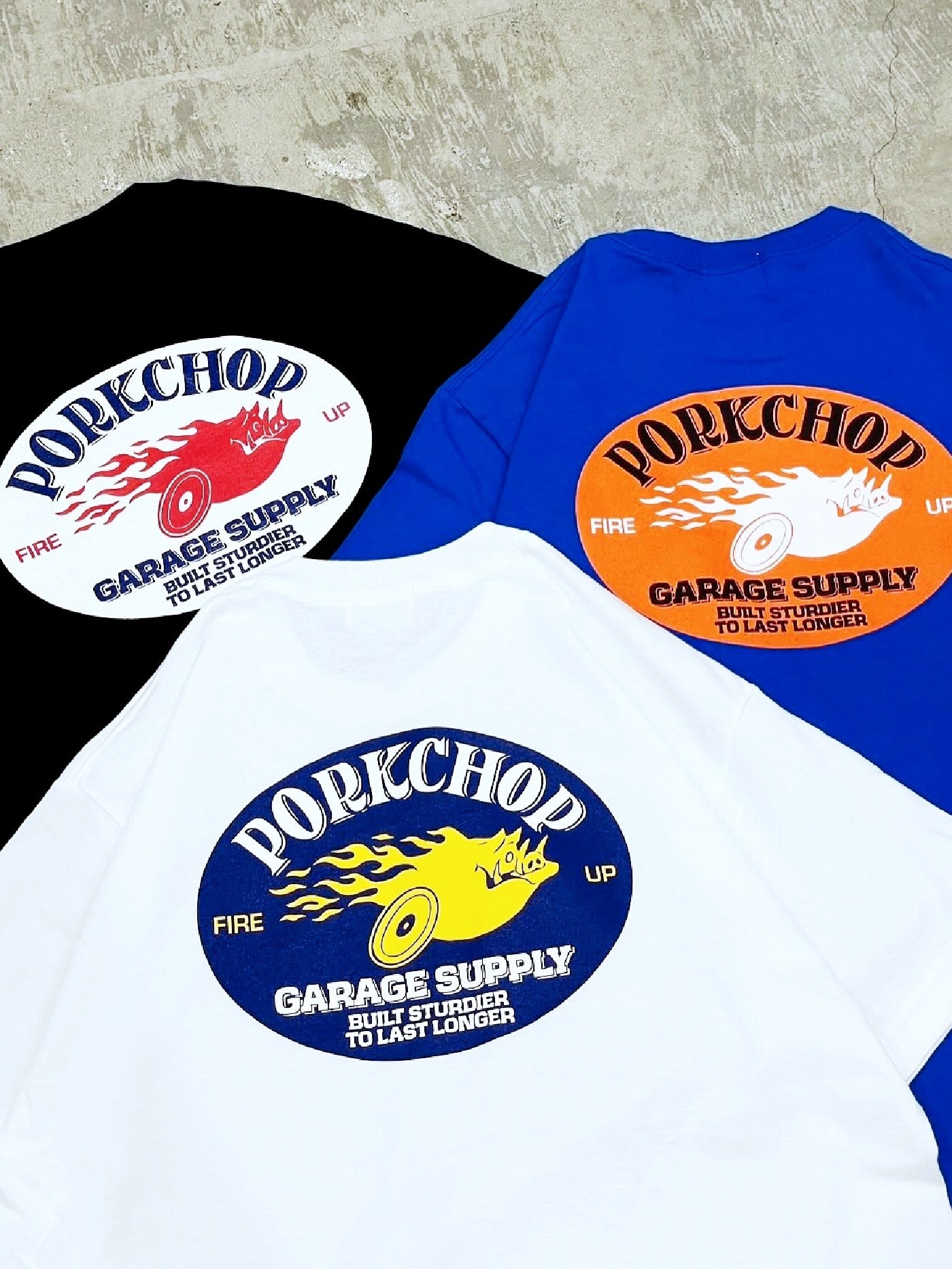 PORKCHOP | FIRE UP TEE - Blue