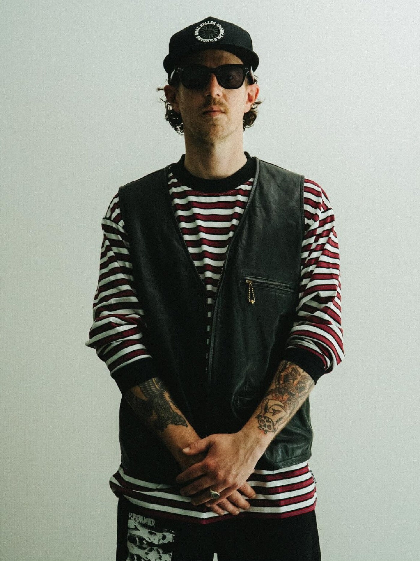 【8.23 (Sat) 12:00 Release】GOOD HELLER | BORDER L/S T-SHIRT - Red