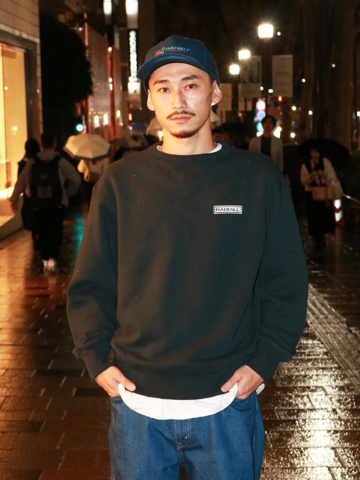 【10.25 (Sat) 12:00 Release】RADIALL | Boulevard - LOOPWHEEL CREW NECK SWEATSHIRT L/S - Ink Black