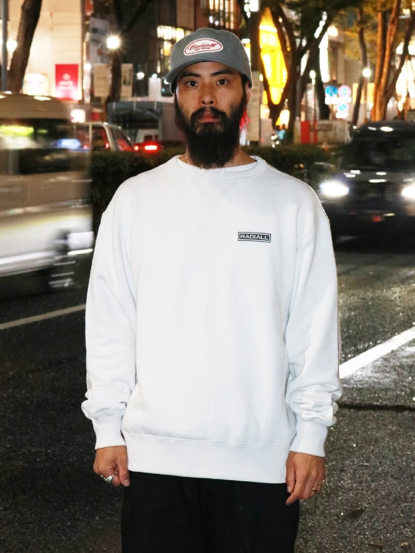 【10.25 (Sat) 12:00 Release】RADIALL | Boulevard - LOOPWHEEL CREW NECK SWEATSHIRT L/S - Snow White