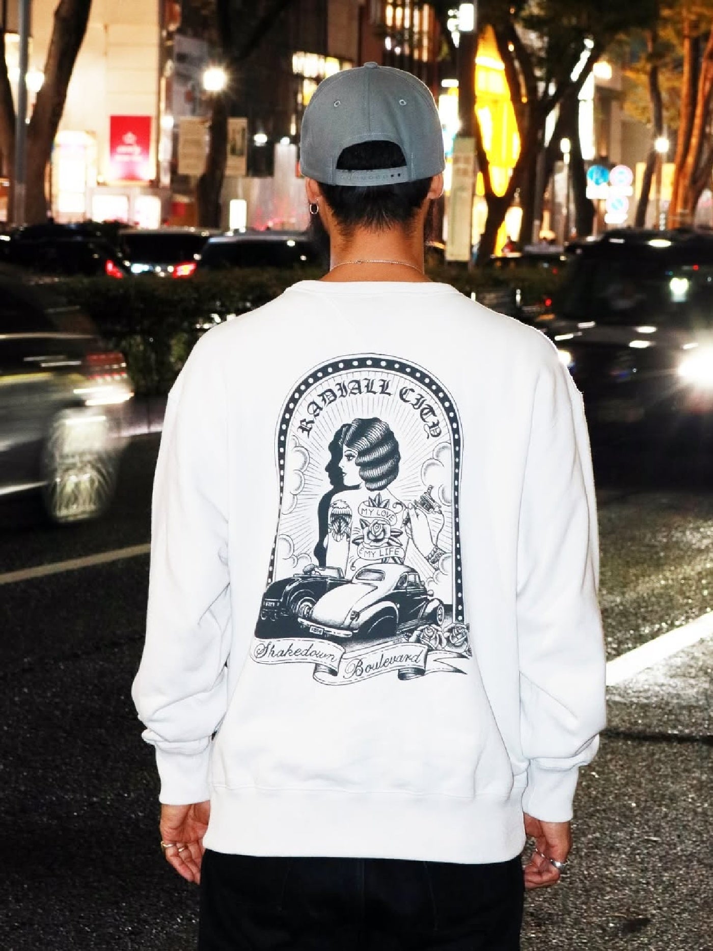 【10.25 (Sat) 12:00 Release】RADIALL | Boulevard - LOOPWHEEL CREW NECK SWEATSHIRT L/S - Snow White