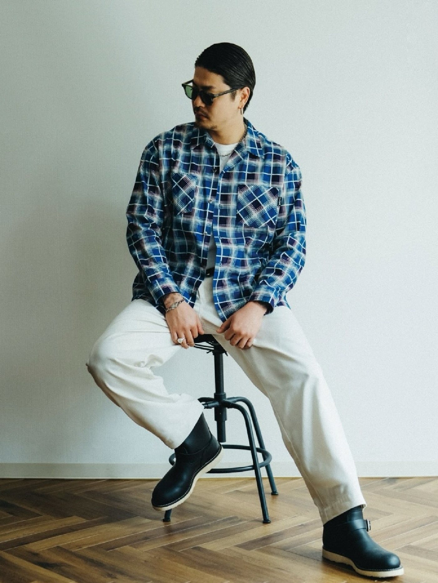 GOOD HELLER | T/C TWILL STRAIGHT WORK PANTS - White