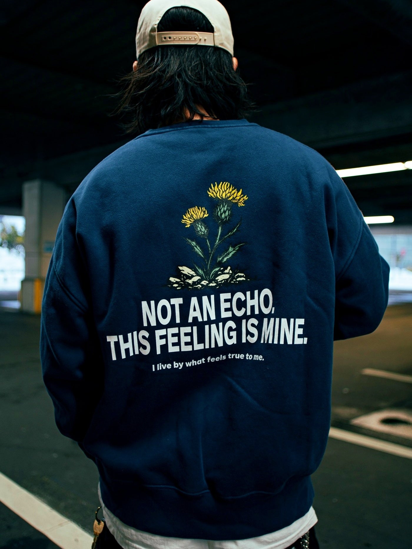 【2.7 (Sat) 12:00 Release】FLUTTER | Double Dyeing B/S Sweat - Navy