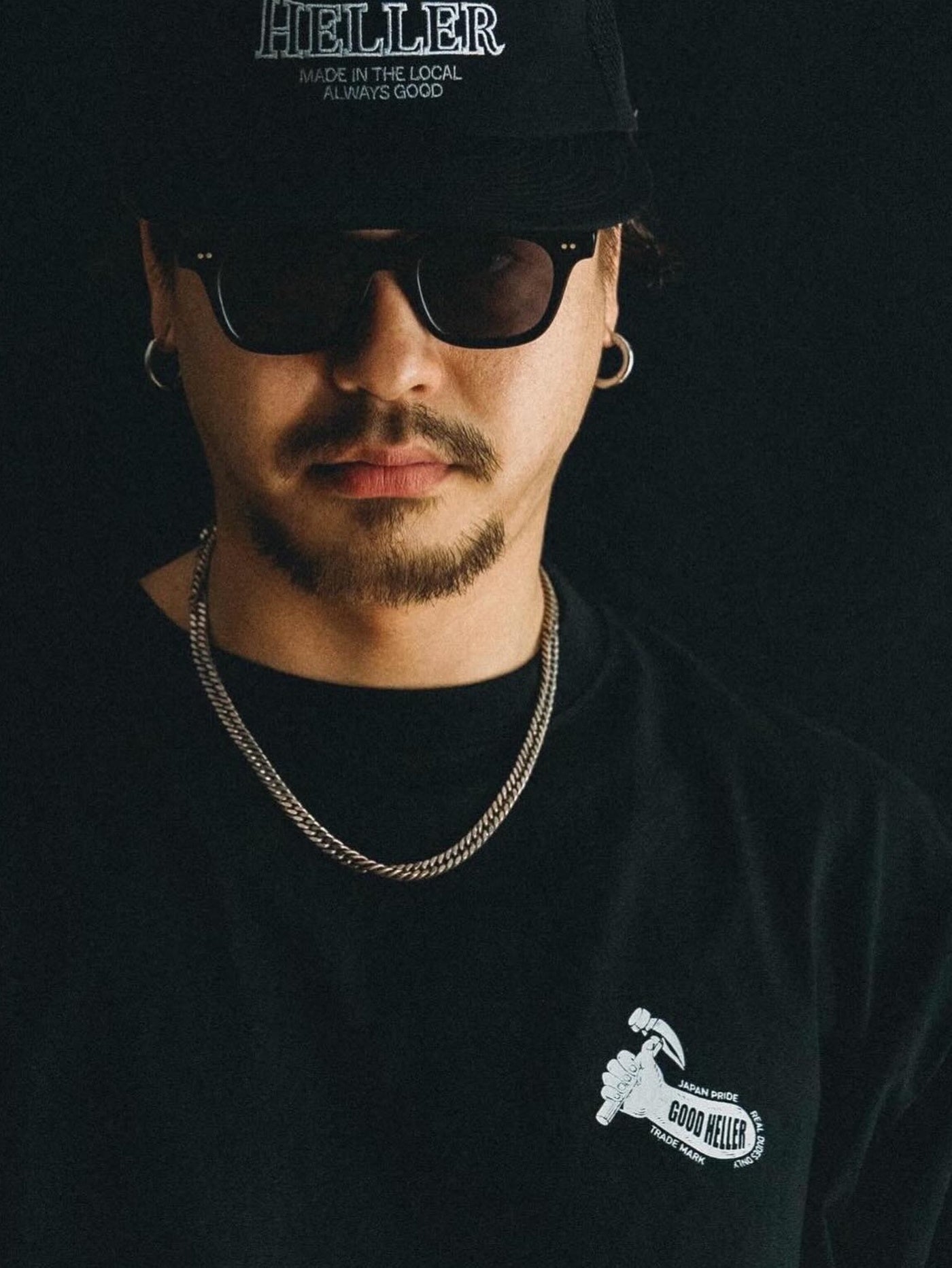 GOOD HELLER | HONEST WORKS L/S T-SHIRT - Black