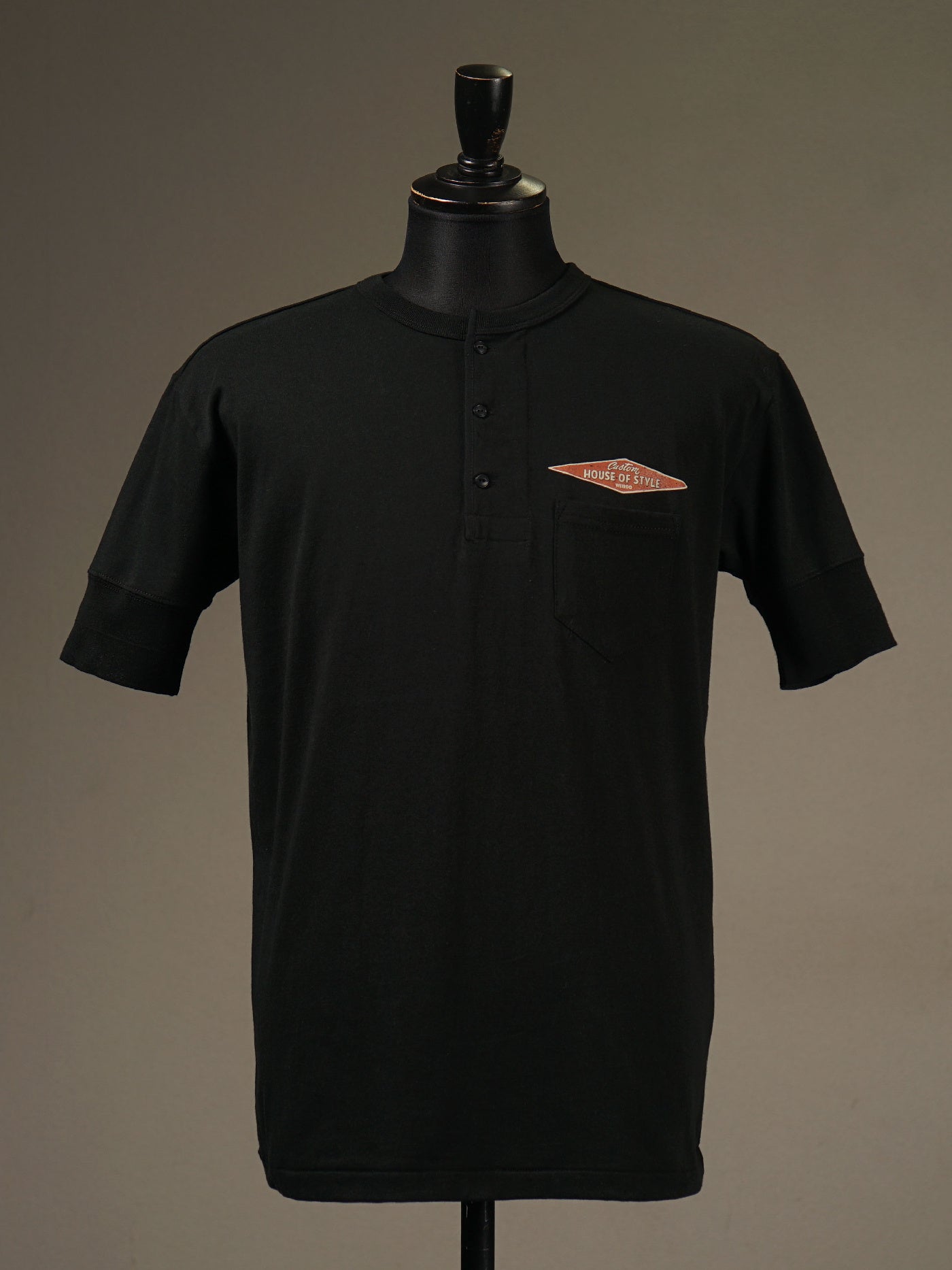 WEIRDO | WEIRDOS KUSTOM - S/S HENRY T-SHIRTS / WRD5125 - Black