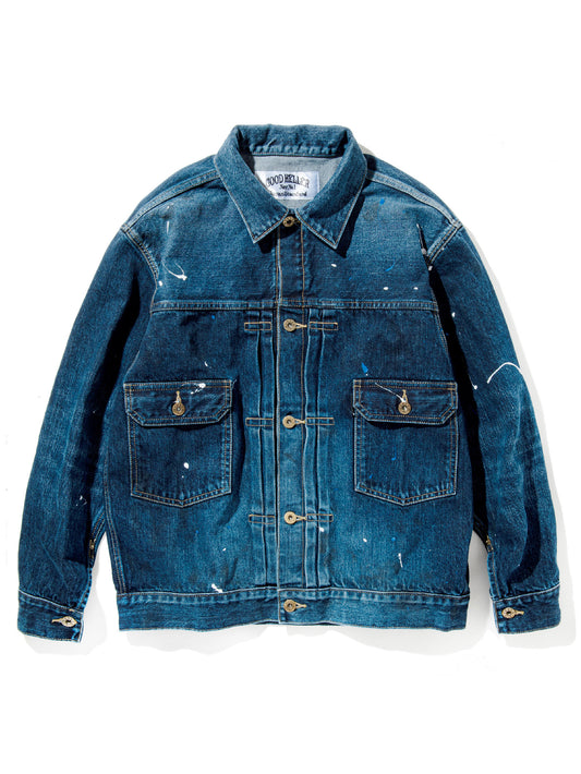 GOOD HELLER | 2ND TYPE USED WASHED WIDE DENIM JKT