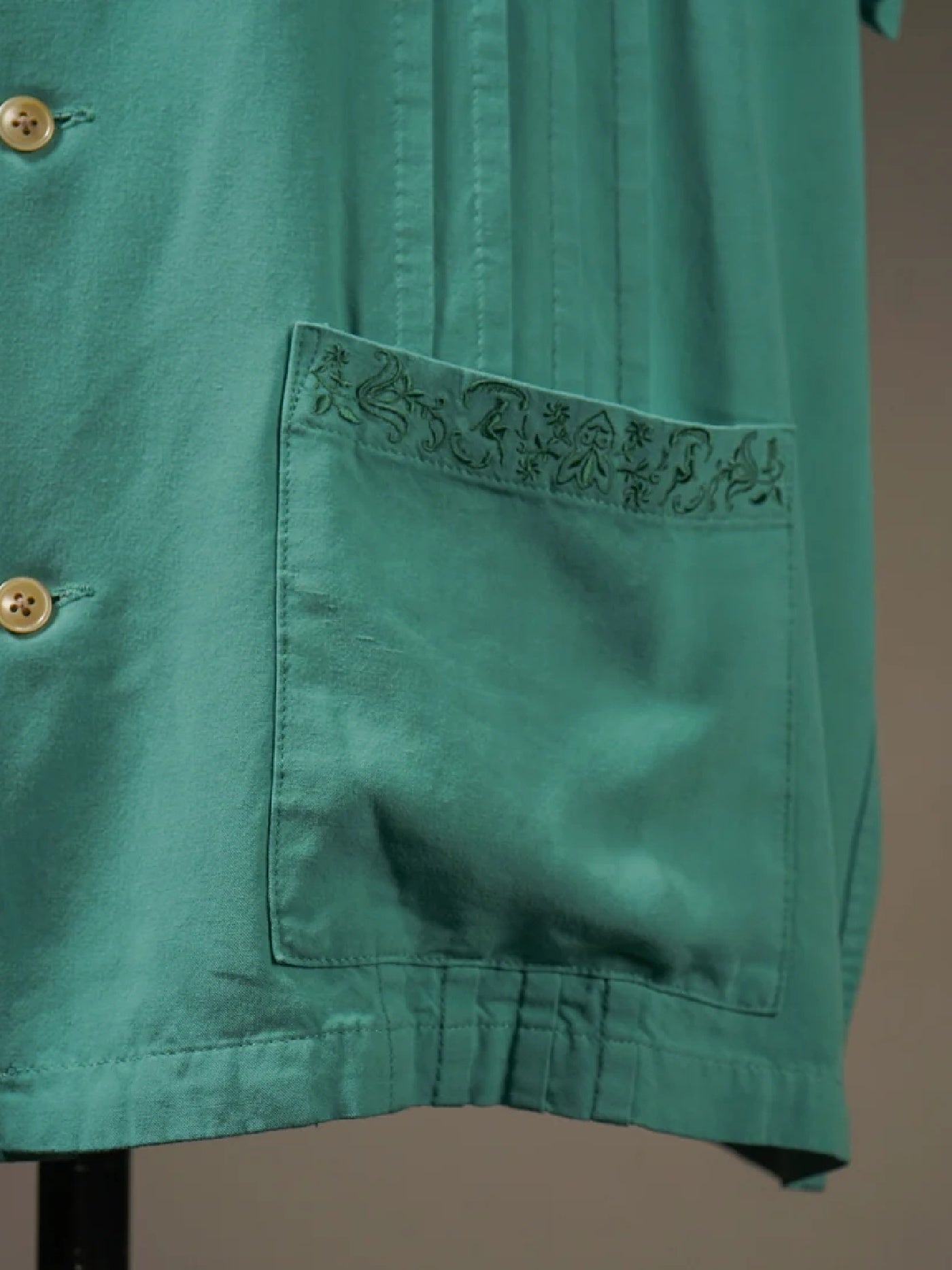 GANGSTERVILLE | RIPTIDE CLUB - S/S GUAYABERA SHIRTS / GSV5114 - Mint Green