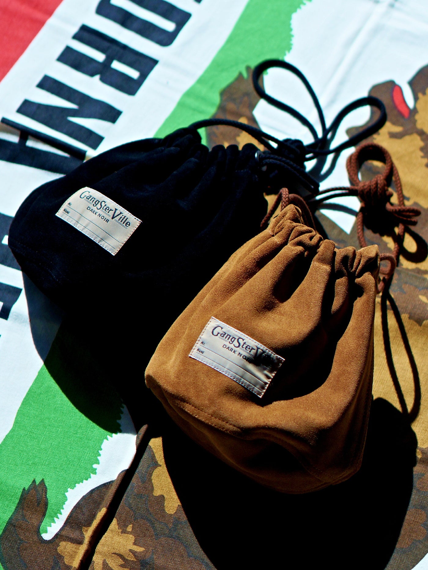 GANGSTERVILLE | DARK NOIR - LEATHER EFFECT BAG "SUEDE" / GSV53G05