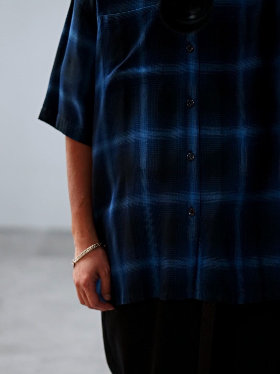 RADIALL | EASY - OPEN COLLARED SHIRT S/S - Midnight Navy
