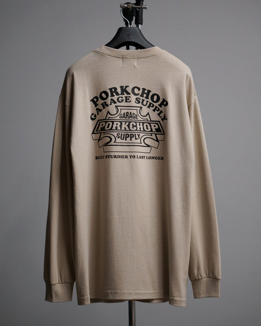 PORKCHOP | WILD PORK L/S TEE - Sand