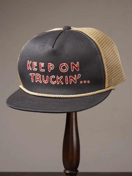 WEIRDO | KEEP ON TRUCKIN' - TRUCKER CAP / WRD61G02 - Black