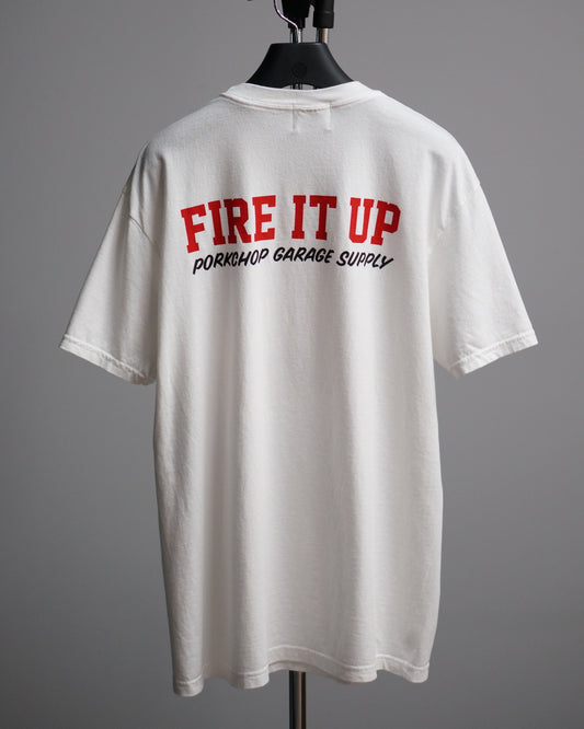 PORKCHOP | FIRE BLOCK POCKET TEE - White