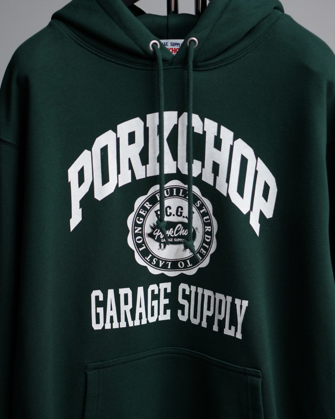 PORKCHOP | 2nd COLLEGE HOODIE - Forest Green