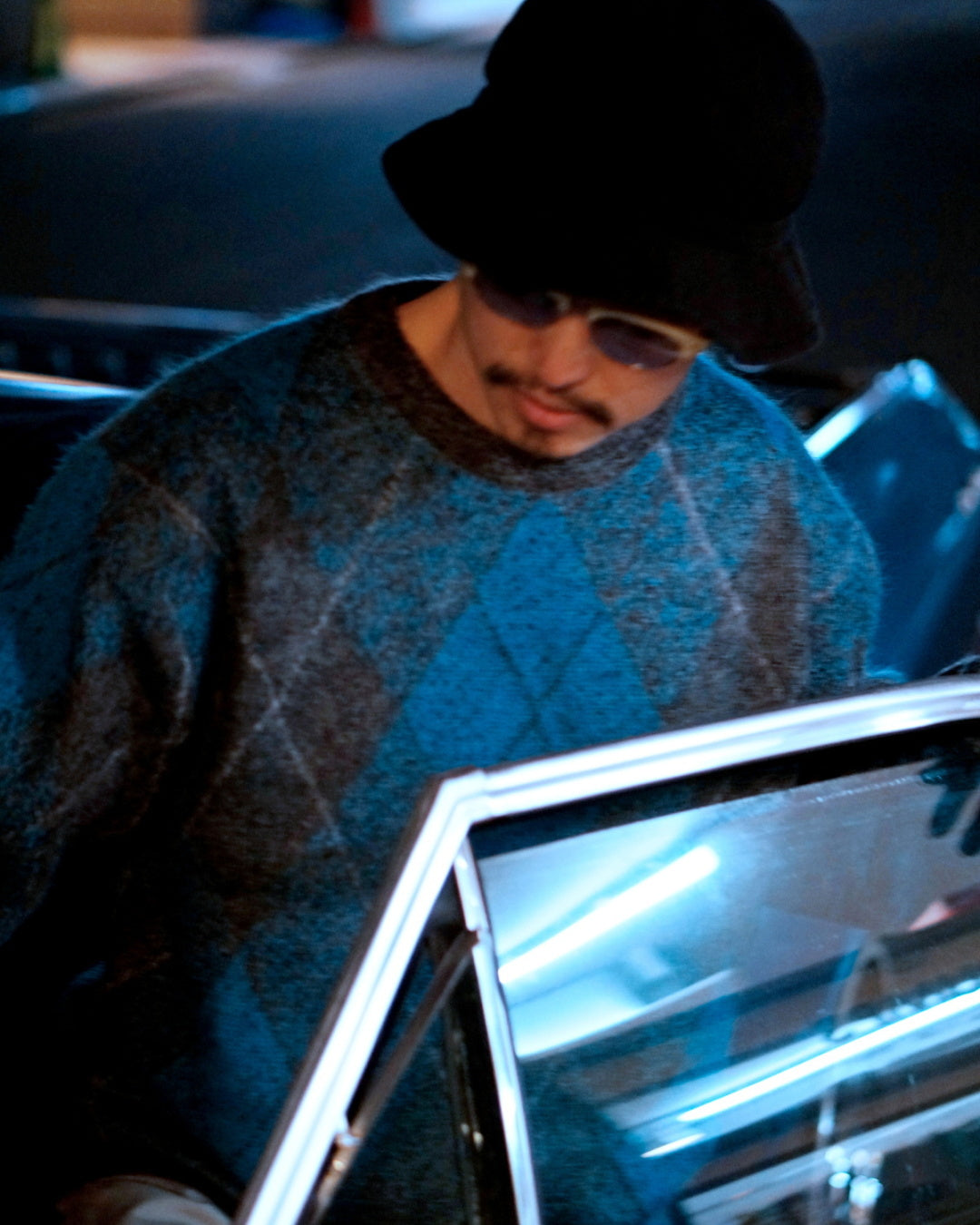 RADIALL | INNA DE YARD - CREW NECK SWEATER L/S - Blue