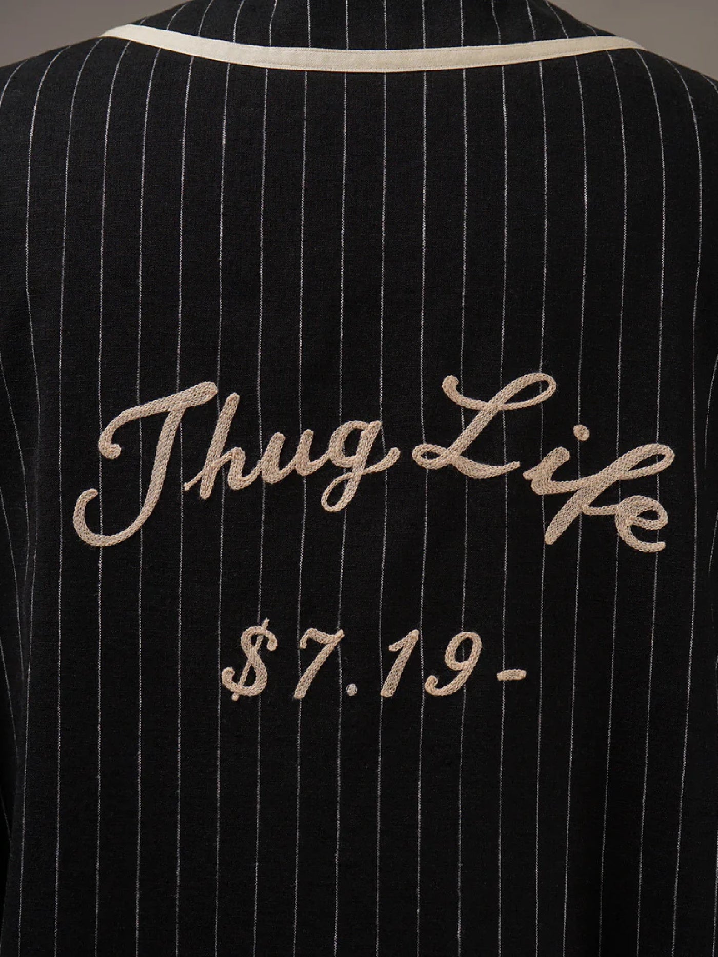 【4.3 (Fri) Release】GANGSTERVILLE | THUG LIFE - BASEBALL SHIRTS / GSV6114 - Black
