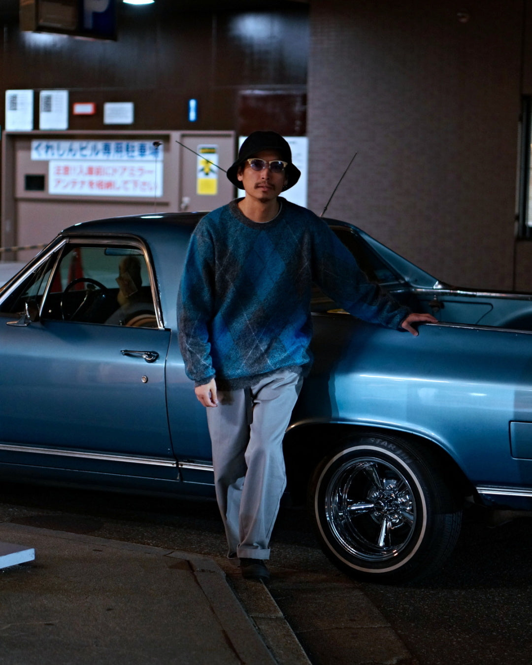 RADIALL | INNA DE YARD - CREW NECK SWEATER L/S - Blue