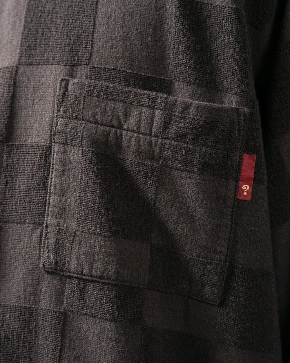 WEIRDO | CHECKER - H/S PILE SWEAT - Black