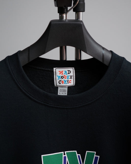 MAD MOUSE COMIC | TV JESUS SWEAT - Black