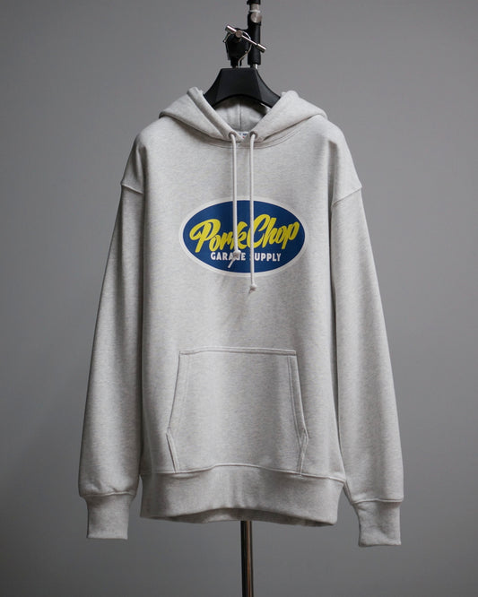 PORKCHOP | 2nd OVAL HOODIE - Ash Gray
