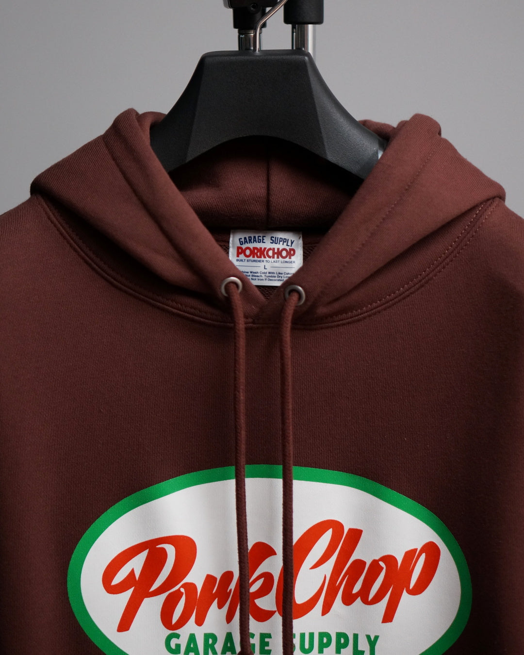 PORKCHOP | 2nd OVAL HOODIE - Brown