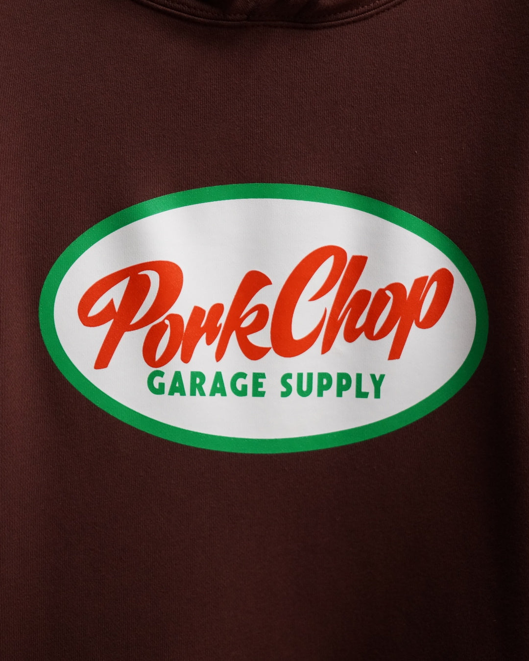 PORKCHOP | 2nd OVAL HOODIE - Brown