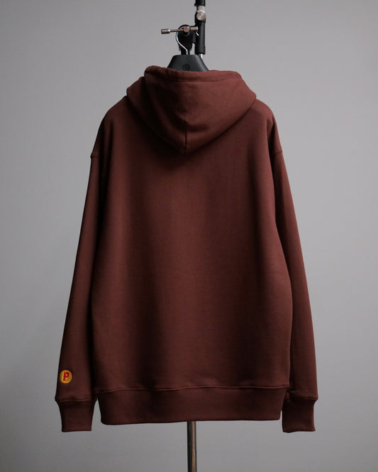 PORKCHOP | 2nd OVAL HOODIE - Brown
