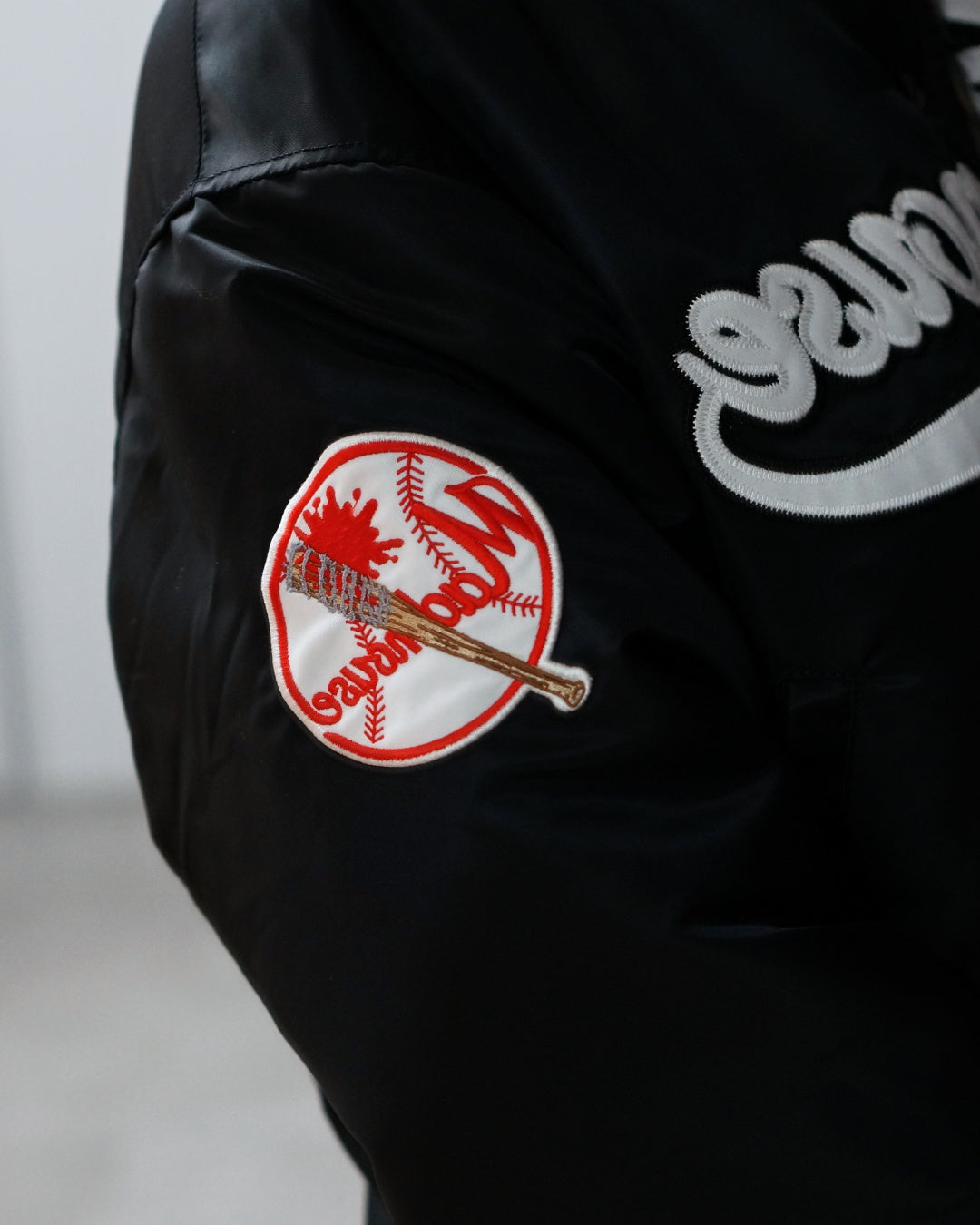 MAD MOUSE COMIC | Reversible Stadium Jacket - Black