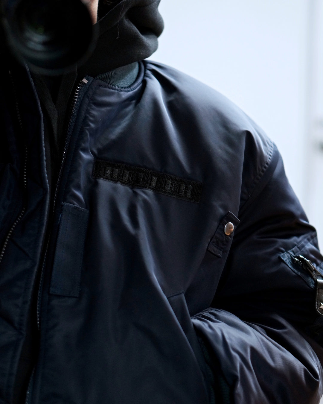 GOOD HELLER | GH WAPPEN MA-1 FLIGHT JACKET - Dark Navy