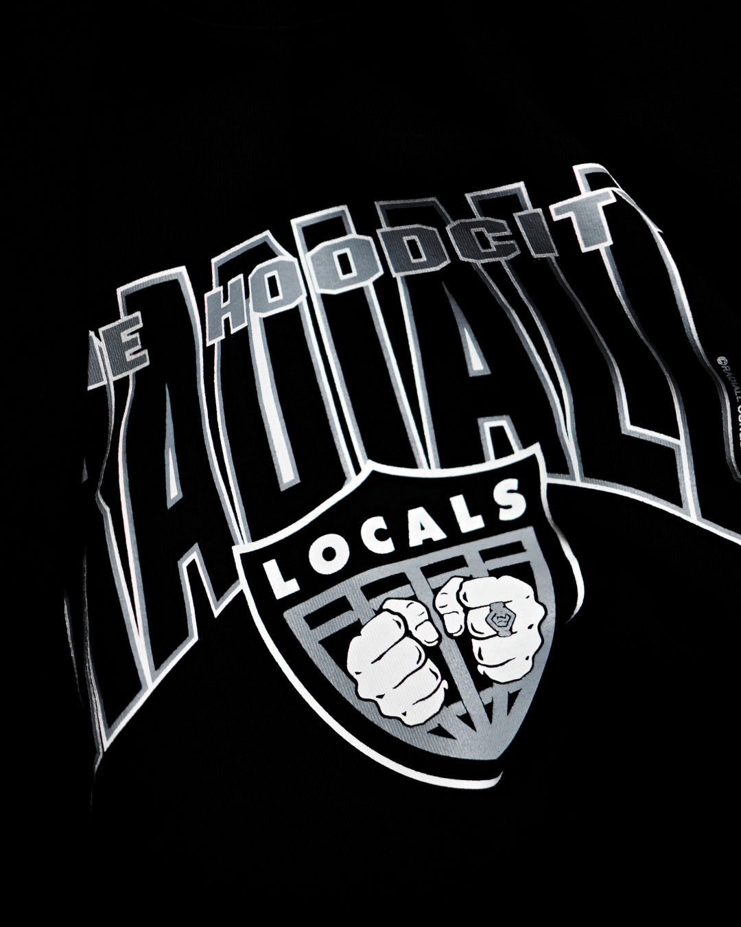 RADIALL | HOOD CITY - CREW NECK SWEATSHIRT L/S - Black