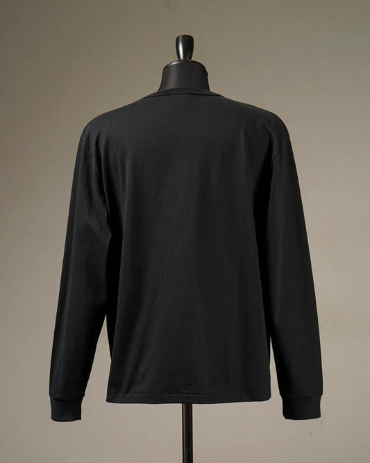 GLADHAND & Co. | HEAVY WEIGHT BINDER NECK L/S POCKET T-SHIRTS - Black