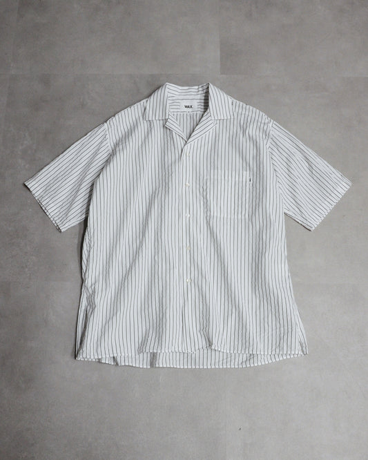 WAX | STRIPE OPEN SHIRTS - White
