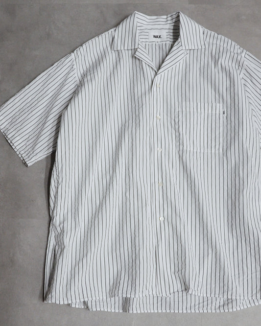 WAX | STRIPE OPEN SHIRTS - White