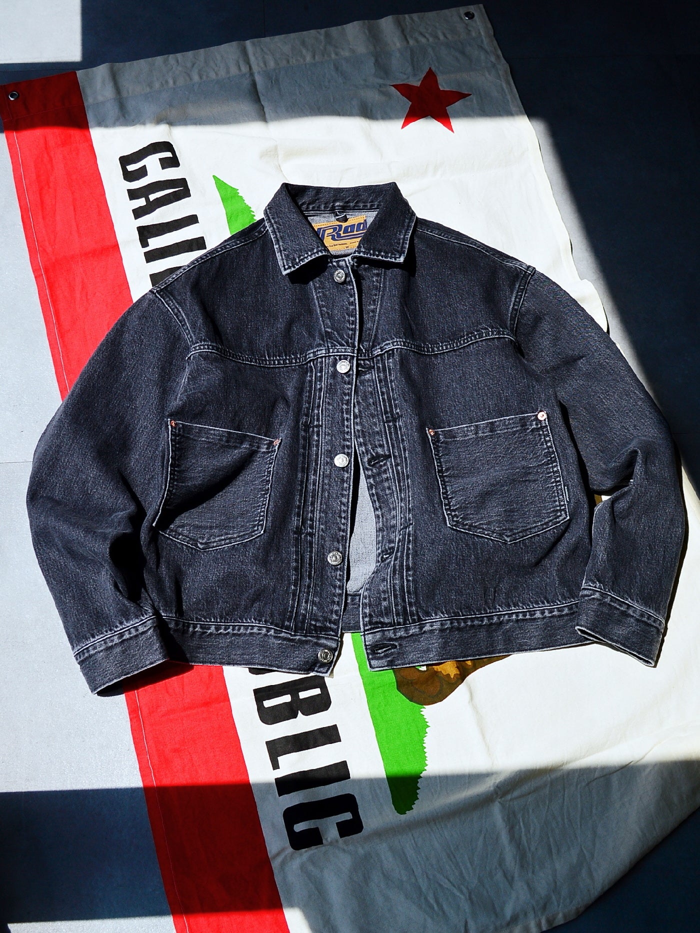 RADIALL | Classic 350 Top - TRUCKER JACKET - Light Black