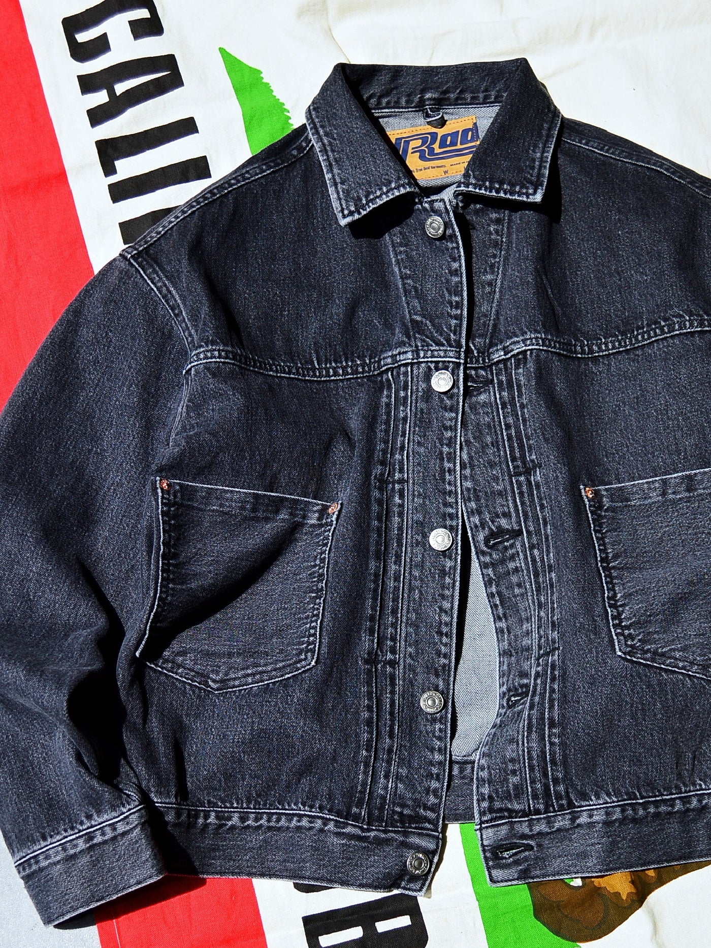 RADIALL | Classic 350 Top - TRUCKER JACKET - Light Black