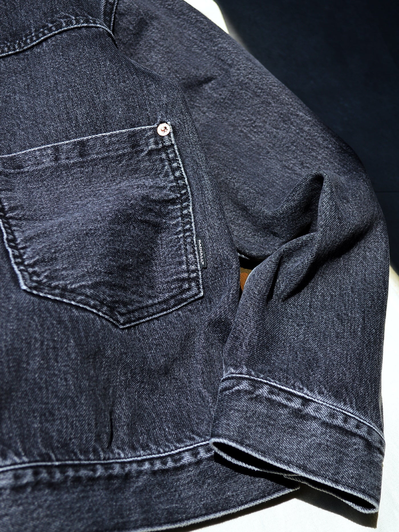 RADIALL | Classic 350 Top - TRUCKER JACKET - Light Black